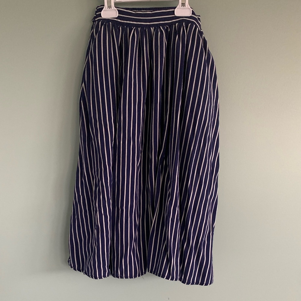 Stir Things Up Pinstripe A-line Skirt by Modcloth